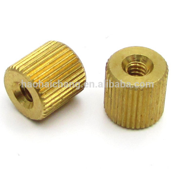 M2.5 Brass straight grain cylinder nut for temperature controller